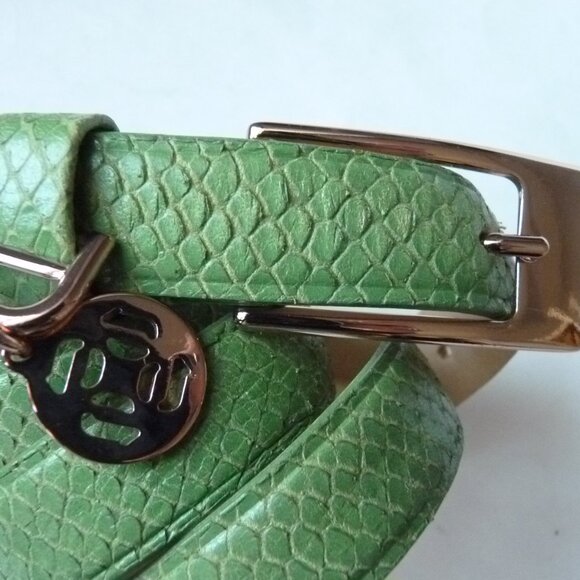 Ted Baker green snake leather belt 29-33\